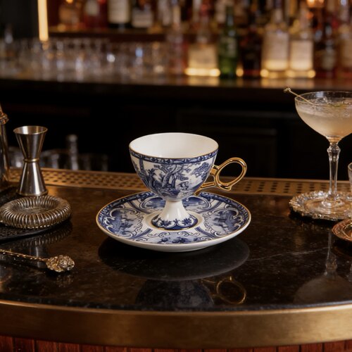 爱莉卡贝叶Erica Beyer 唐顿庄园法式宫廷风骨瓷咖啡杯 新婚礼品