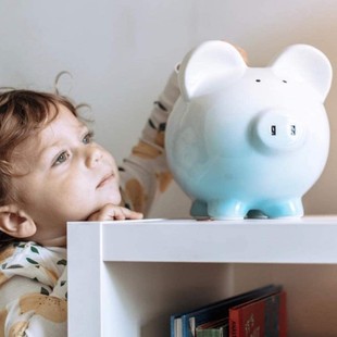 美国进口陶瓷小猪猪存钱罐大容量超大号创意硬币罐家庭摆件储藏罐