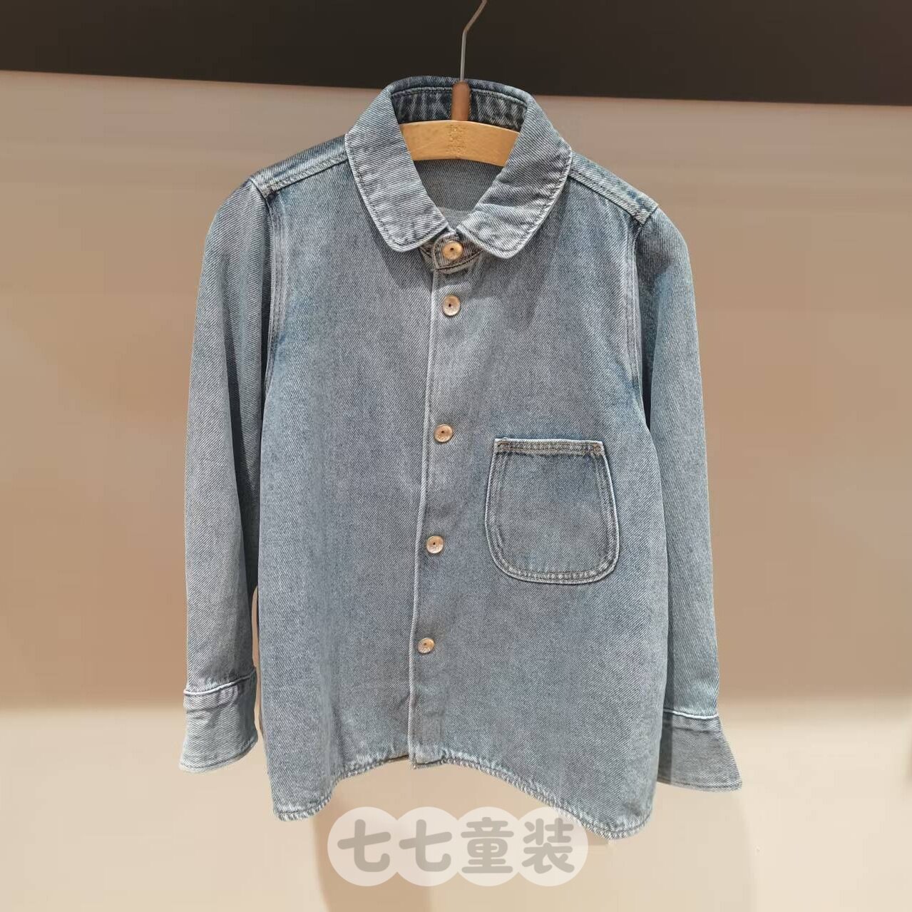 jnbybyjnby江南布衣童装2026秋款男女童1Q8214190长袖牛仔衬衣