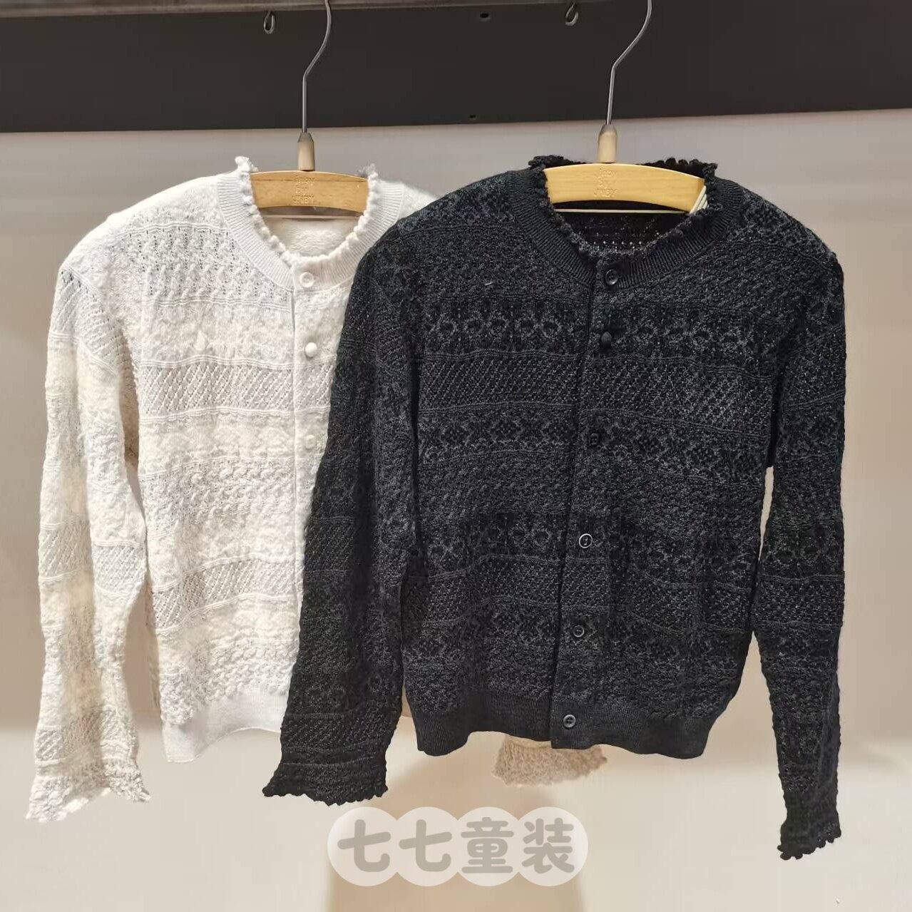 jnbybyJNBY江南布衣童装2026秋新品1Q8315960女童短款开禁针织衫