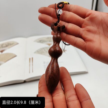 黄金紫檀木蚂蚁葫芦实木原木手把件手捻原色无漆不带绳