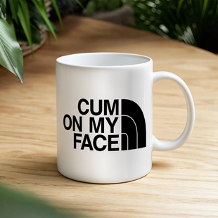 face mug 美式 陶瓷白色咖啡牛奶马克杯 cum 恶搞搞笑邪恶