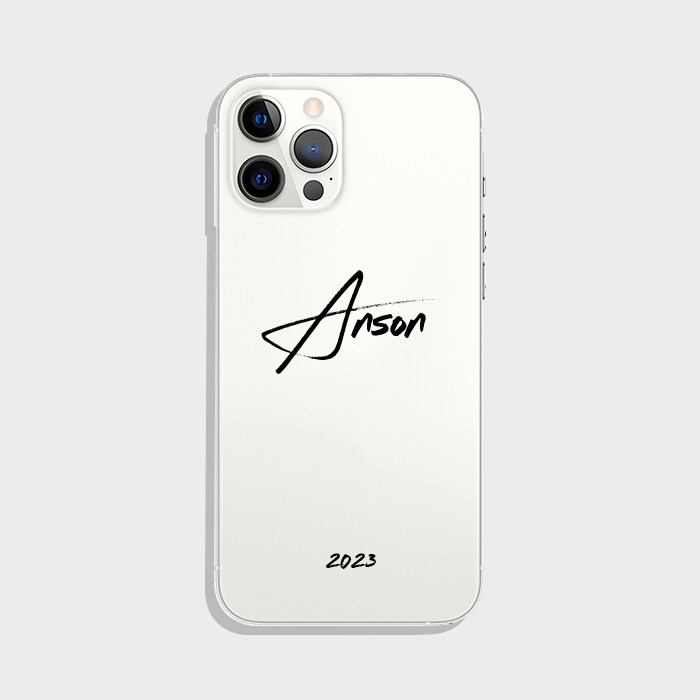 适用于iPhone14promax手机壳定制情侣签名文字透明软壳个性苹果13pro情侣手机套定做7/8plus/11/xr/xs
