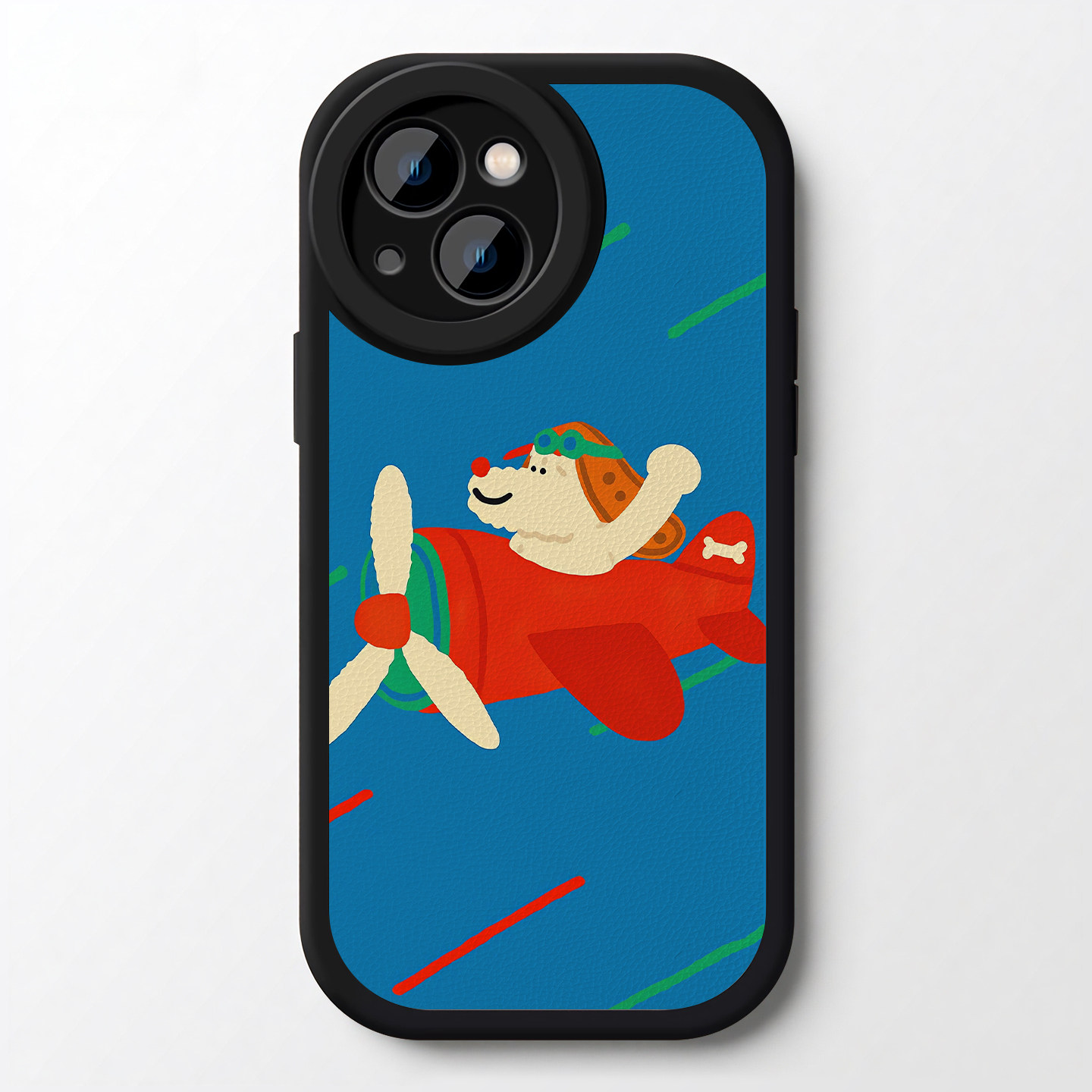 冒险家卡通飞机招手狗子小羊皮适用iPhone17promax手机壳华为pura70小米15红米k60软vivoiqooneo7苹果畅享60