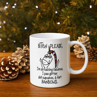 Bitch 马克杯陶瓷杯子水杯Unicorn mug 很棒 独角兽碧池不要TM