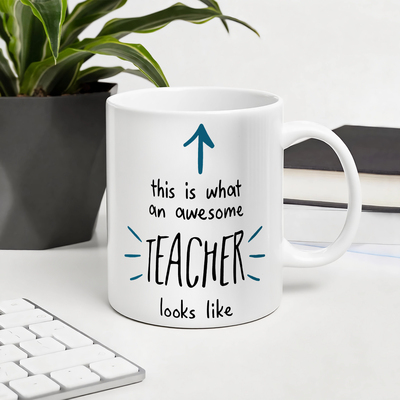Awesome Teacher mug令人惊叹的老师马克杯水杯学生开学毕业礼物