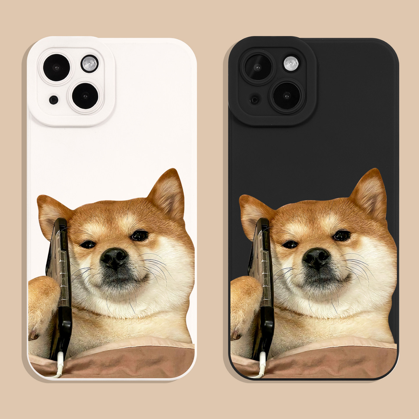 电话柴犬苹果17pro手机壳iphone15pro max男14硅胶12mini情侣16女se3防摔8plus全包7新款13创意11适mini用pro
