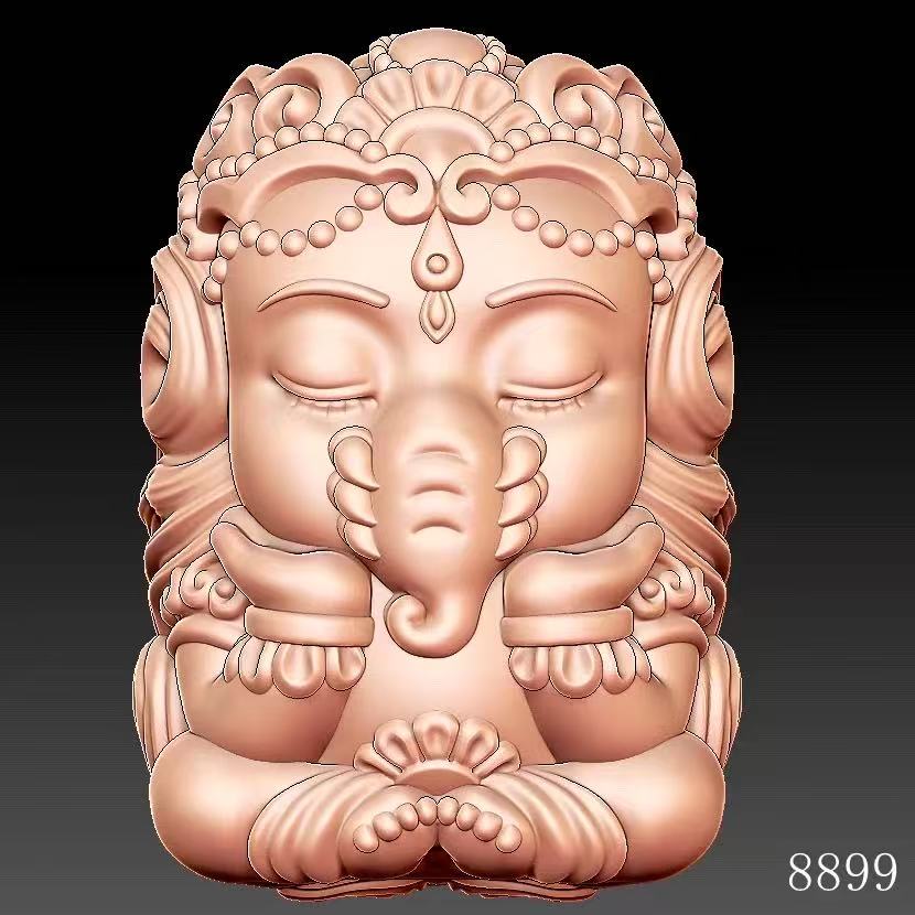 象神宝宝三维立体图圆雕图stl文件雕刻机3d打印模型obj水晶雕刻新