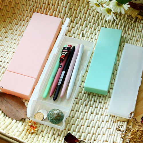 日系简约无印风格INS透明文具盒