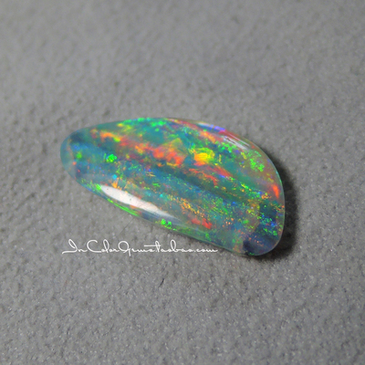 裸石/天然澳洲欧泊3.38ct水晶铁欧泊 戒面吊坠/InColor彩定制