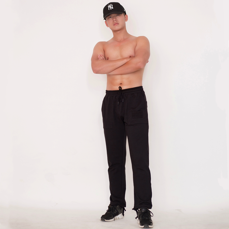 纯棉弹力健身工装原创男士裤子