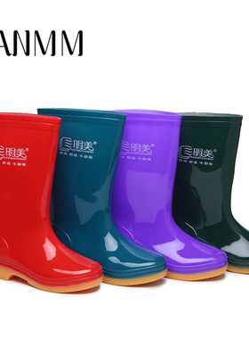 三明美冬季耐磨劳保鞋防水雨靴