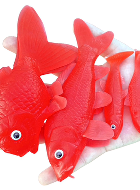 软胶仿真金鱼大小号红色鲤鱼鲫鱼沙丁鱼套装幼儿园儿童玩具鱼模型