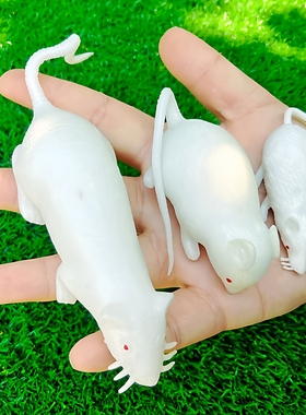 软胶仿真老鼠大小号迷你黑色白色假仓鼠田鼠儿童玩具恶搞动物模型