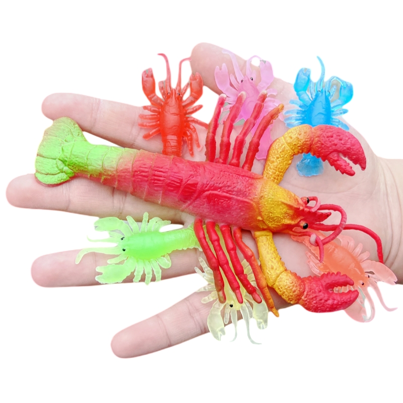软胶大小号龙虾玩具套装包邮