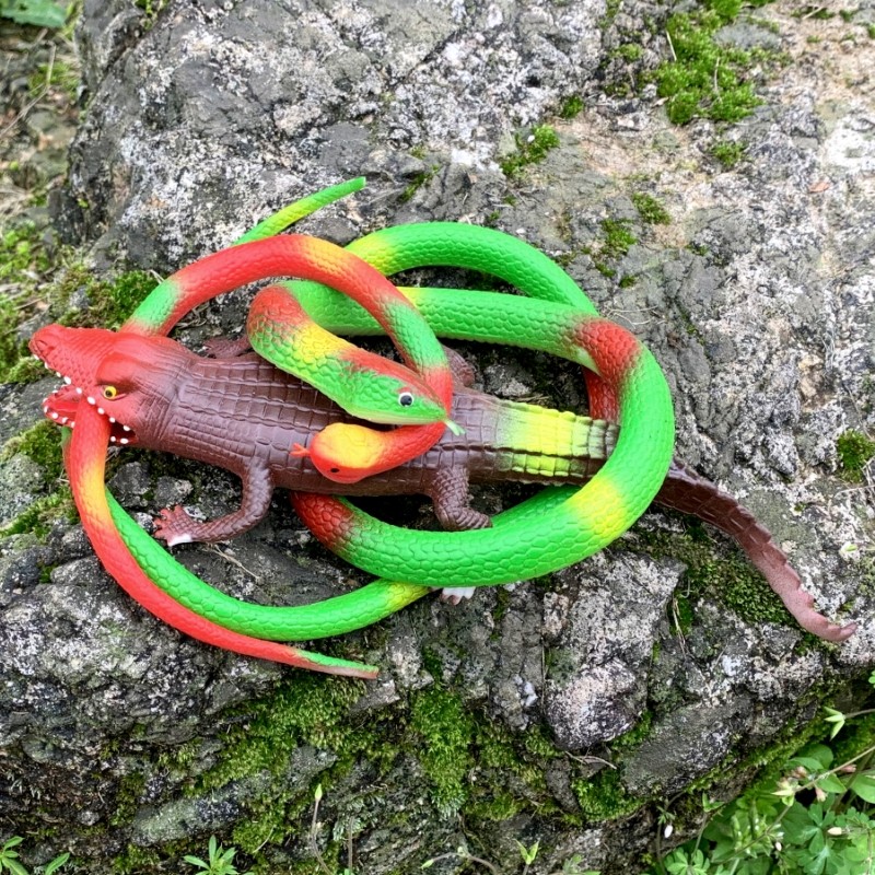 软胶仿真蛇鳄鱼玩具套装包邮