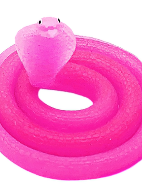 软胶仿真蛇眼镜蛇半透明水蛇幼儿园儿童玩具彩色弹力假蛇动物模型