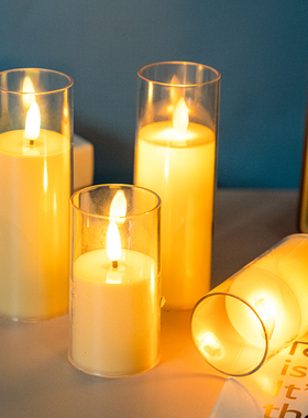 仿真火焰蜡烛氛围浪漫小夜灯表白生日场景布置剧本杀地摊夜市假灯