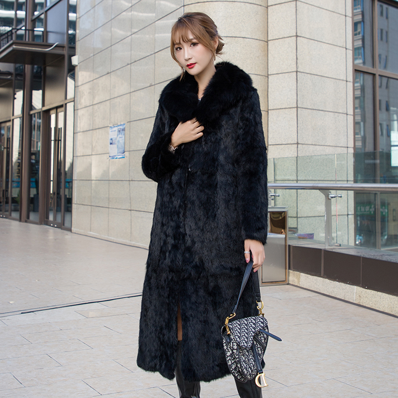 大码兔毛加长款秋冬季保暖妈妈