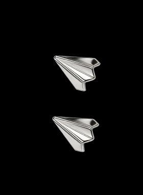 Lumiere 星屿｜纸飞机｜S999纯银｜6.3*5.5mm/针长约8mm