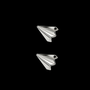 Lumiere 星屿｜纸飞机｜S999纯银｜6.3*5.5mm/针长约8mm
