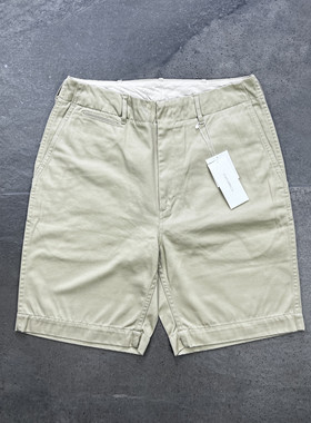 现货nanamica Chino Shorts 经典定番纯色斜纹棉休闲短裤SUDS400