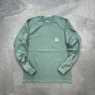 Pocket L WIP S卡哈特经典 款 T恤 现货 25ss口袋logo长袖 Carhartt