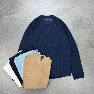 Goldwin WF LIGHT L/S T-SHIRT 26aw经典华夫格插肩长袖T恤
