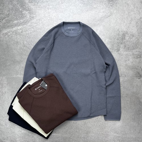 现货 Goldwin WF LIGHT L/S T-SHIRT 25AW经典华夫格插肩长袖T恤