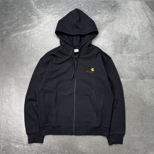 现货Carhartt WIP Hooded AmericanScript卡哈特刺绣小标卫衣帽衫