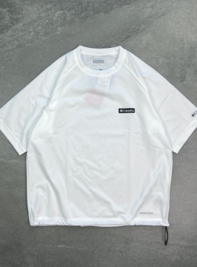 现货Columbia FREAKS STORE哥伦比亚别注速干字母logo抽绳短袖T恤