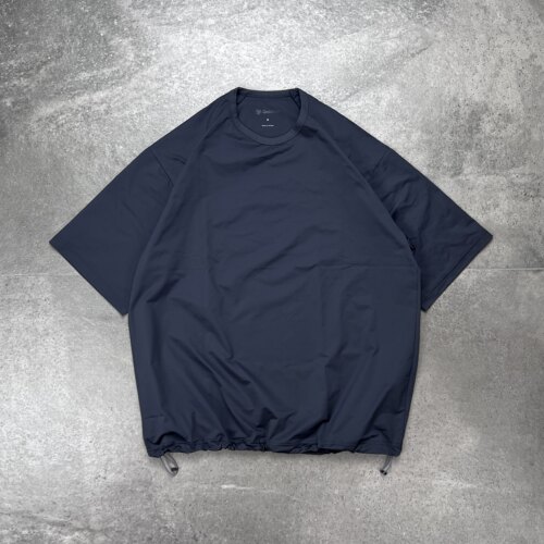 现货 Goldwin High Gauge Shirring防晒抗菌 下摆抽绳宽松短袖T恤