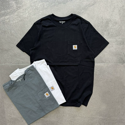 现货 Carhartt WIP pocket tee 卡哈特经典口袋logo薄款短袖T恤