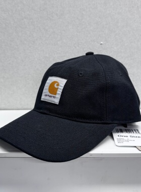 现货Carhartt WIP Canvas Cap卡哈特帆布Logo工装男女可调棒球帽