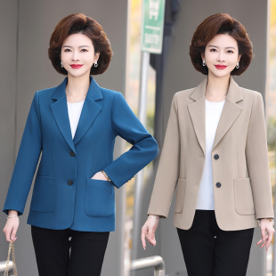 2025新款妈妈装春秋装西装外套上衣洋气小西装外套中老年女装