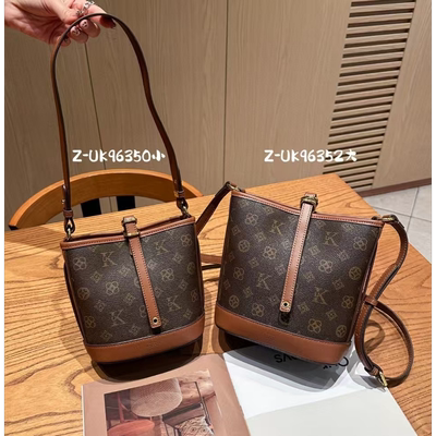 优库迪斯UK女包2024秋冬新款96713时尚子母包水桶包老花PVC托特包