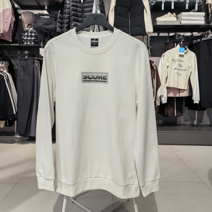 特步男子新款圆领套字母舒适透气休闲运动卫衣978429920233