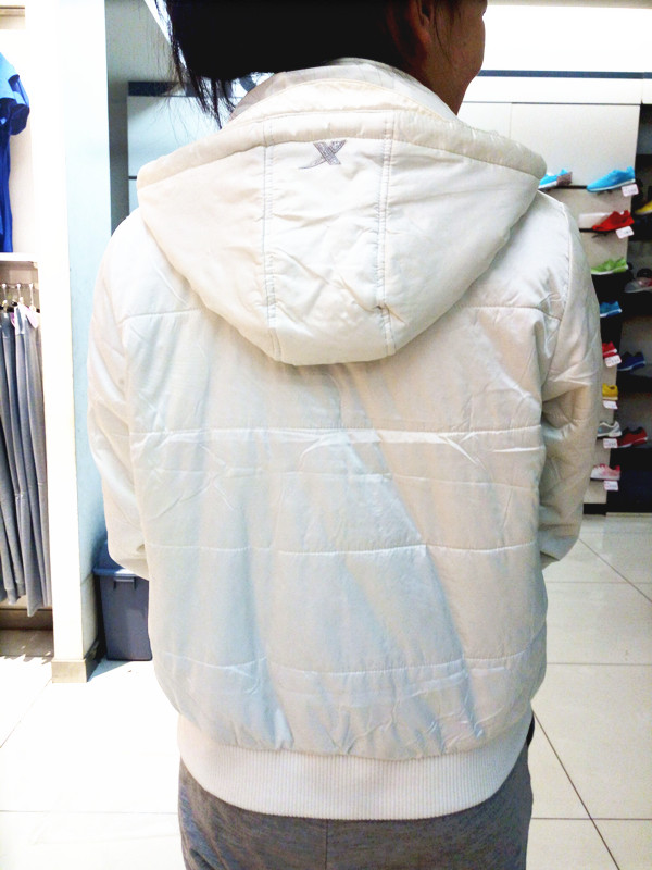 惊爆立领品牌冬季特步保暖休闲棉服训练综合女连帽棉衣FW370212