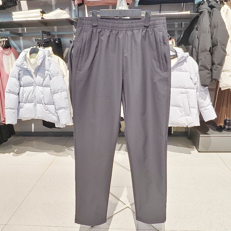 特步男子新款生活舒适透气休闲百搭直筒针织运动裤975329980428