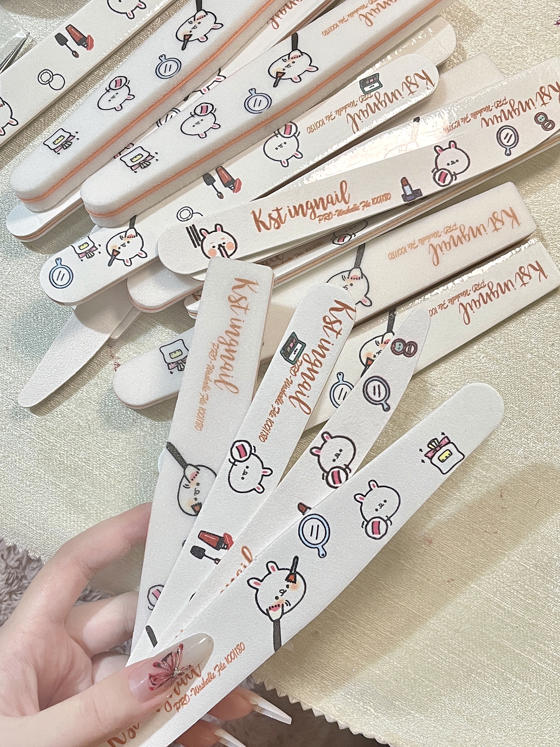 司婷美甲砂条海绵挫韩国白砂条