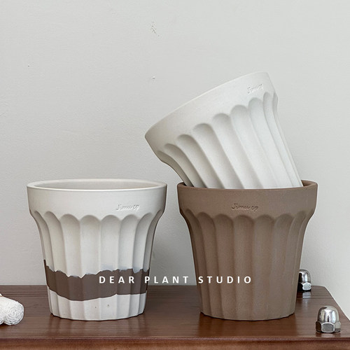 陶瓷北欧风花盆个性耐用花卉盆器