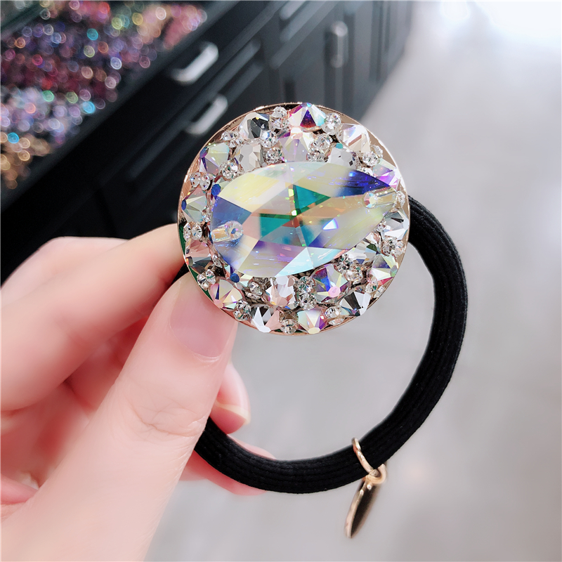 韩版奥地利水晶满钻皮筋发圈包邮