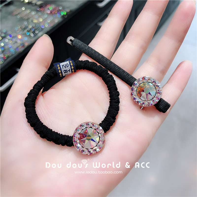 进口奥地利水晶满钻夹碎高弹发饰