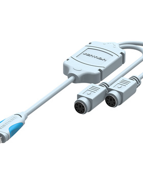 威迅ps2转usb转换器 键盘鼠标电脑接口转接头圆头转usb转接线