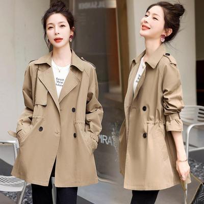 春秋中长款英伦风衣女