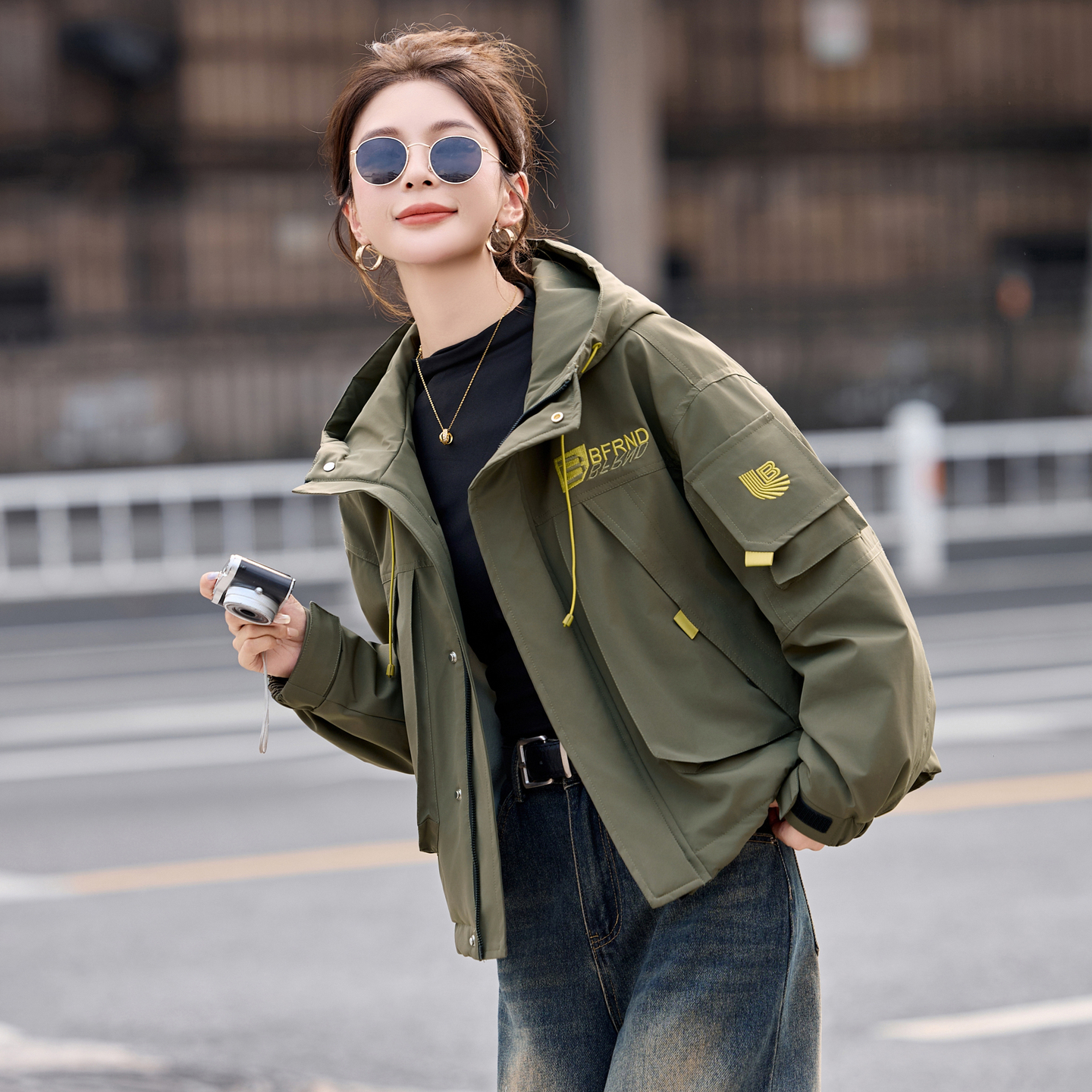 工装派克服女款2025冬季新款