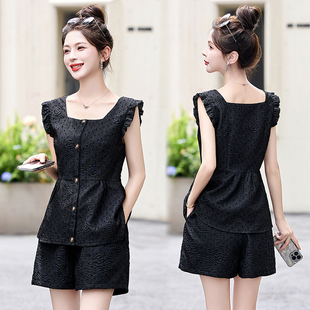 小个子套装女2025年夏季新款小香风高级感气质短裤两件套百搭高端