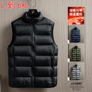 羽绒棉马甲背心男秋冬季加厚保暖坎肩面包服休闲立领马夹情侣外套