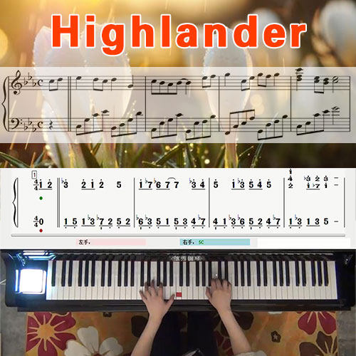 Highlander(久石让)五线谱简谱钢琴教学课程 悠秀