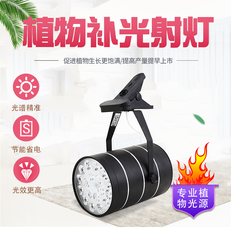 全光谱植物生长补光发财树夹子灯